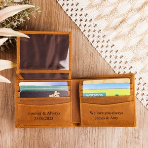 Personalized Wallet,Mens Wallet,Engraved Wallet,Groomsmen Wallet,Leather Wallet,Custom Wallet,Boyfriend Gift for Men,Father Day Gift for Him