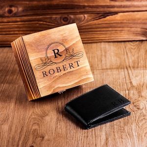 Father's Day gift, Personalized Wallet, Mens Wallet, Engraved Wallet, Leather Wallet, Custom Wallet, Boyfriend Gift for Men, Gift for Dad