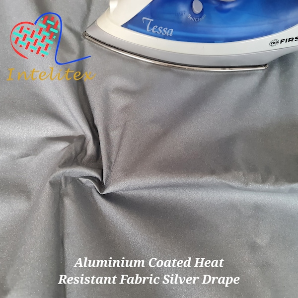 Tissu enduit d'aluminium/argent résistant à la chaleur pour planches à repasser et vêtements de cuisine