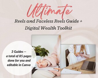 Ultimate Reels and Faceless Reels Guide + Digital Wealth Toolkit Bundle with MRR & PLR and Done For you Freebie/Lead Magnet Guide