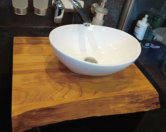 Lavabo de madera maciza de cerezo único