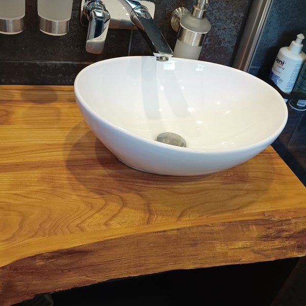 Lavabo en bois massif de cerisier unique