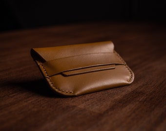 Minimalist leather credit card wallet - credit card case