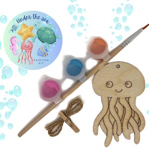 Under the Sea Painting Kit  | Perfect Kids Party Favor | Ocean Party Goodie Bags  | Under the Sea Birthday Craft Paint Kits