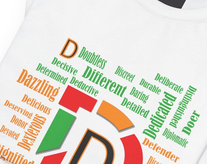 Inspirational Words D T-Shirt | Streetwear Casual Tee for Mom & Dad | Fashionable Tshirt Design, Unisex Jersey Short Sleeve Tee