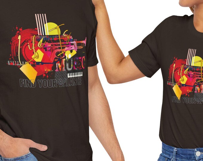 Music Lover Tee, Graphic Tshirt, Funny Shirt, Unisex Music T-shirt, Cute Tee for Men and Women, Musician Gift