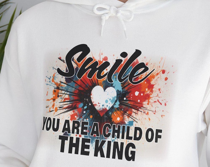 Motivational King Child Hooded Sweatshirt, Trendy Positive Vibes Men Women Hoodie, Colorful Mom Dress Sweatshirt, Unisex Heavy Blend™