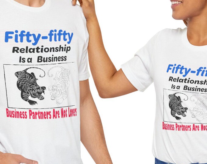 50/50 Relationship - Funny Cat Lover T-Shirt | Cute and Comfy Pet Tee Lovers Choice