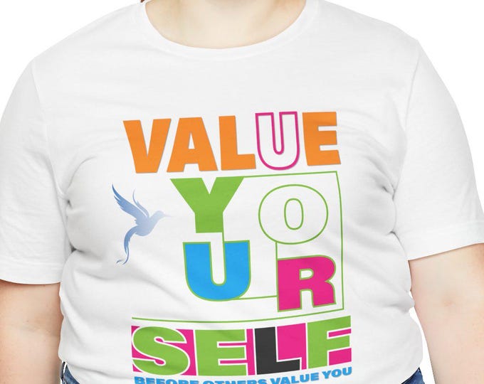 Inspirational Tee, Motivational T Shirt, Positive Vibes Shirt, Colorful Top, Loose Fit Dress, Unisex Jersey Short Sleeve Tee