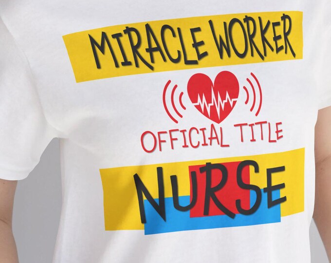 Miracle Worker Nurse Gym Boxing T-Shirt | Casual Exercise Tee for Friends | Colorful Fitness Shirt, Workout Top, Athletic Apparel, Graphic