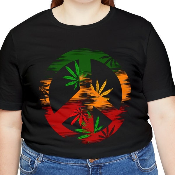 Peaceful Love: Red, Green, and Gold | Unity T-shirt Symbolize Love and Harmony T-shirt
