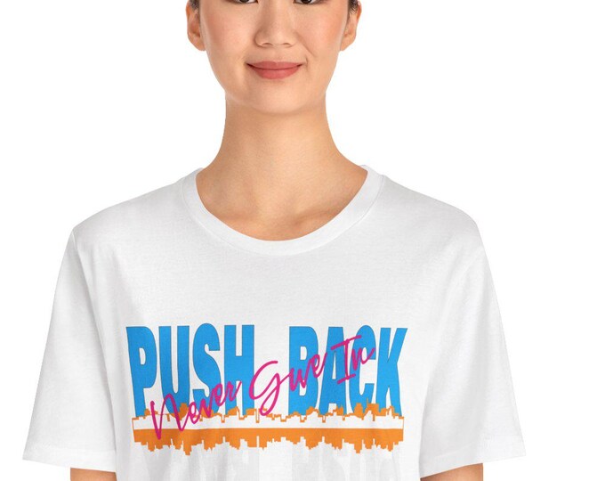 Positive Vibes Unisex Tee - Motivational Trendy Tshirt, Push Back Print Shirt, Eye Catching Loose Fit Tees