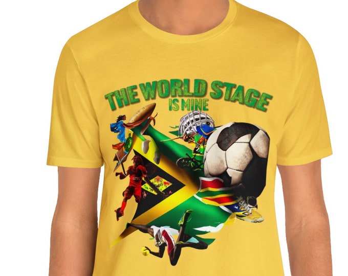 Jamaica Soccer Sports T-shirt - Caribbean Pride Tee for Football Fans