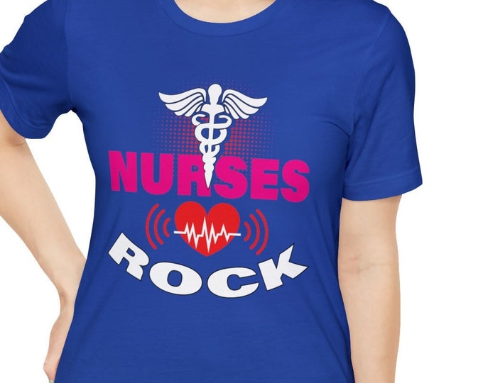 Nurses Rock T-shirt Funny Apparel | Christmas Oversize t shirt | Graphic tees Big Women clothes | Loose fit t-shirts