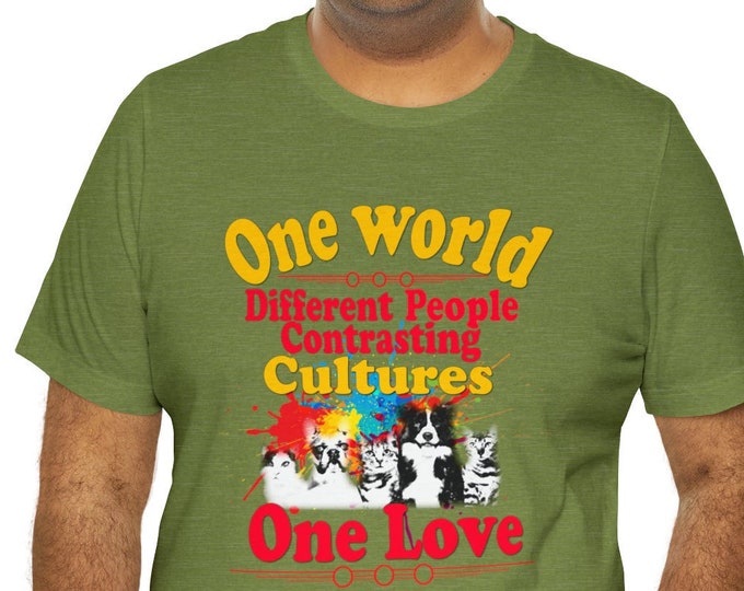 Dog Memorial Gifts | Pet's Portraits | Designer Shirts | One World T-shirt design