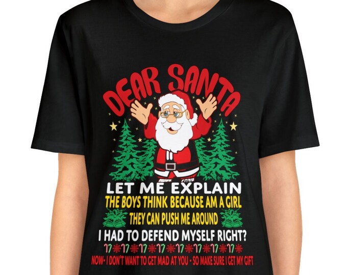 Gym Boxing T-shirts Dear Santa Let Me Explain | Prints ideas tight-fitting casual Colorful tees Christmas T-shirt