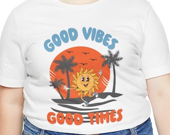 Retro Good Vibes Good Times Tshirt - Groovy Vintage Tee for Mom and Dad