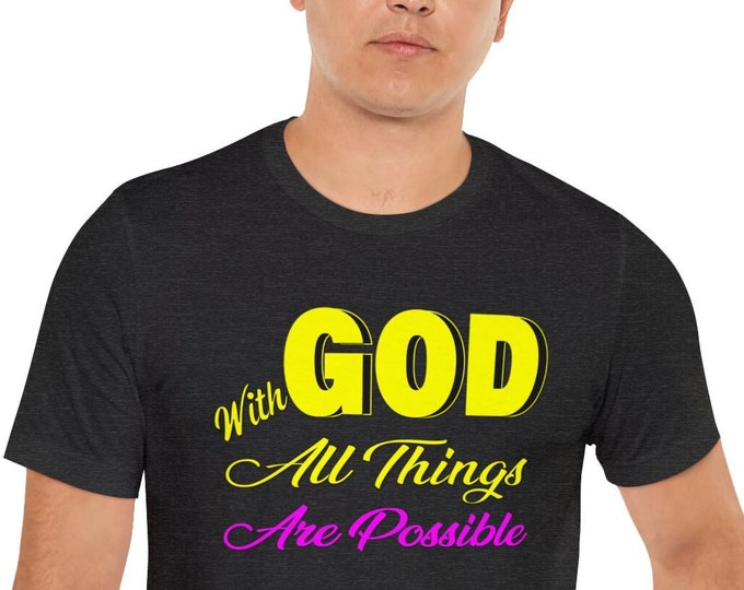 Walk in Faith | With God All Things Are Possible Hoodie | Trust in God T-Shirt | Spread Hope and Motivation
