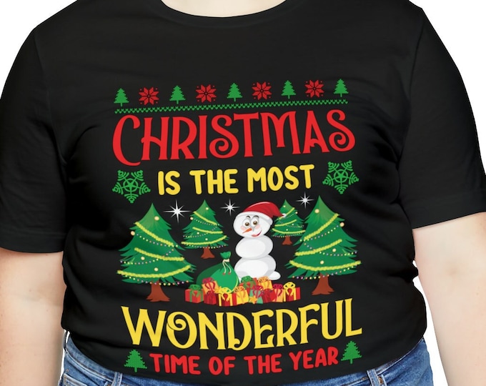 Christmas is the Most Wonderful Time of the Year | Christmas t-shirts | Oversize Graphic Etsy T-shirt Loose fit