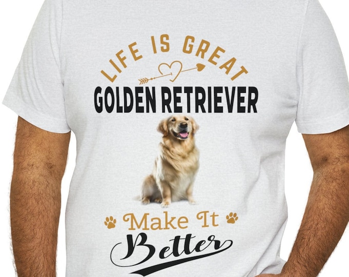 Golden Retriever Dog Tshirt - Cute Pet Design for Dog Lovers | Fun and Playful Pet Apparel