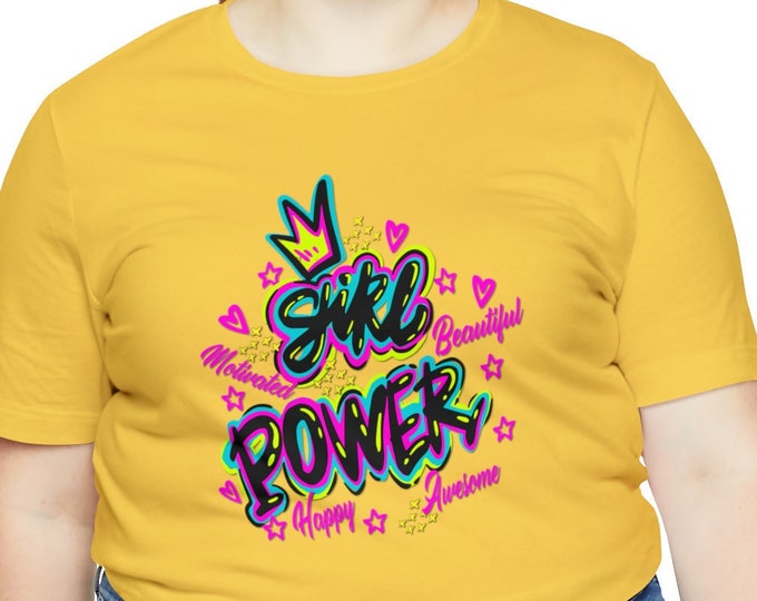 Girl Power T-shirt | Inspirational design | Streetwear clothe Casual Girl Empowerment T-shirt Fashion