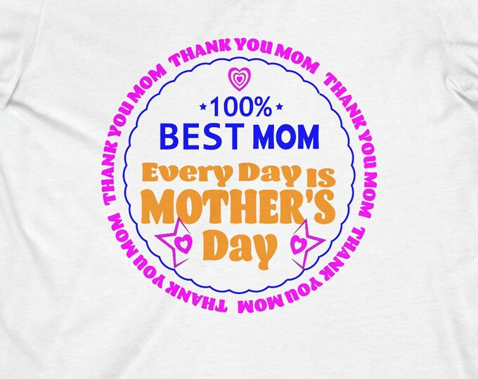 Inspiring Yoga T-shirt | Celebrate Mom with a Stylish Every Day is Mother's Day | Short Sleeve V-Neck Tee