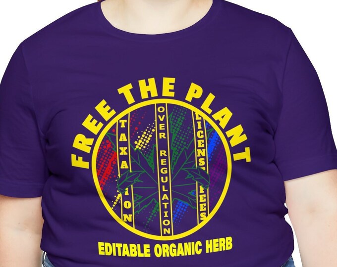 Eco-Friendly Free the Plant T-Shirt | Green Revolution Tee | Join the Movement for Sustainable Living