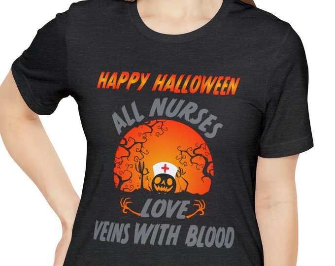 Nurses Love Veins with Blood T-shirt | m23teeshirts | Halloween shirt | Happy Halloween | Designer Shirts