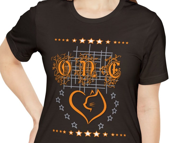 Adorable Couples Cat Tee - One Love Graphic Shirt - Matching His and Hers Tees