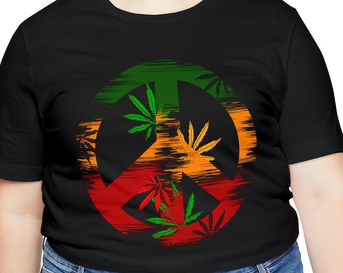 Peaceful Love: Red, Green, and Gold | Unity T-shirt Symbolize Love and Harmony T-shirt
