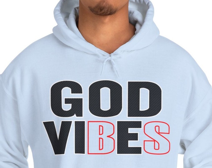 Good Vibes with this Stylish God Vibes Hoodie Sweatshirt | Positive Hoodie That Shows your Faith.