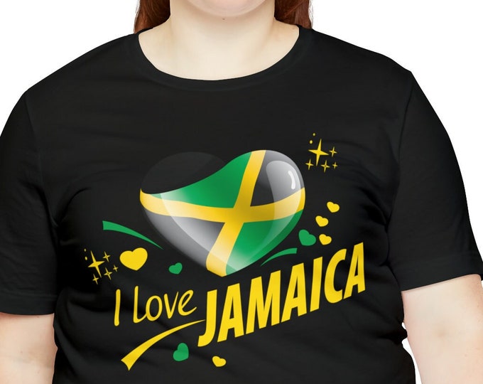 Jamaica T-shirt | M23 Fashion Designs Cute Dress | Funny Apparel | I Love Jamaica Etsy tee Graphic T-shirt