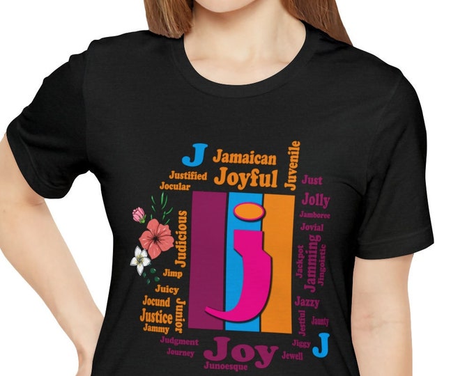 J T-shirt shirt design | Streetstyle casual t-shirt | Mom t-shirt alphabet Young Design | Youth Streetwear