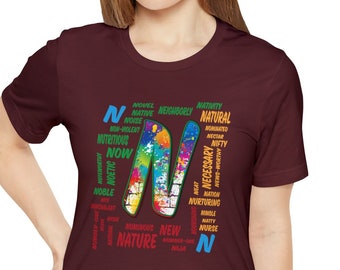 N Alphabet T-shirt | embroidery designs| Inspirational words | T-shirt design | Streetstyle Clothe | Unisex Jersey