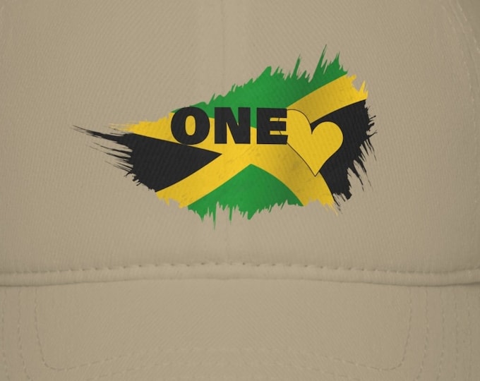 Low Profile Baseball Cap with Jamaica Map Design Apparel Jamaica Style Graphic Hat