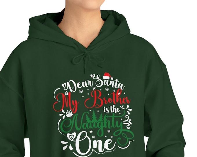 Dear Santa Hoodie | Christmas t-shirts | Oversize Graphic women | Loose fit Graphic Heavy Blend™ Hooded Sweatshirt