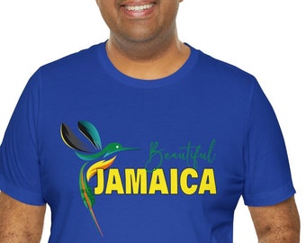 Beautiful Jamaica T shirts | Oversize Men Dress Shirt Big Women Unique Tee | Unisex Slim fit Jersey Short Sleeve Tee