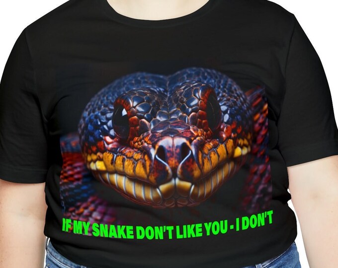 Cautious Cute Snake t shirt for men and Women Trendy Clothe Positive Vibes Lose fit exercise dress cautious sign
