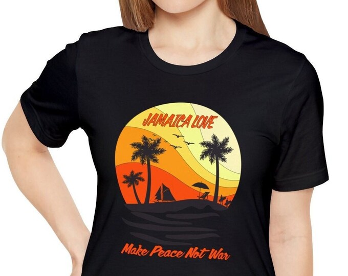 Jamaica Love t-shirt | love tshirt design Vintage Inspired Peace Shirt | Retro Graphic