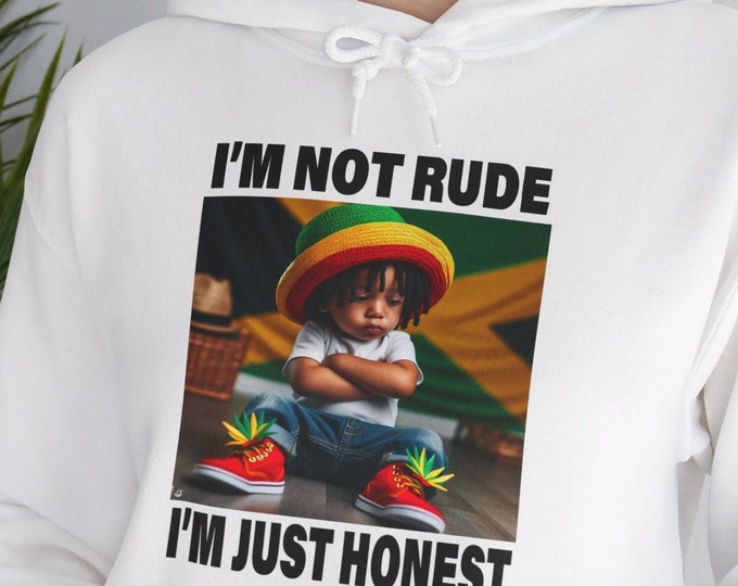 Island Vibes Jamaican Kid Hoodie - Funny Rasta Youth Sweatshirt - Caribbean Vibes Reggae Pullover Apparel