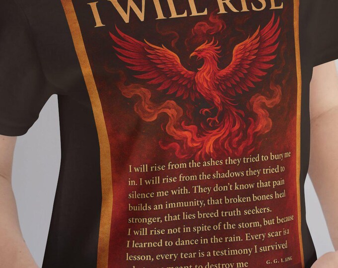Inspirational Phoenix Graphic Tee, Motivational Shirt, Gift for Empowerment, Self-Improvement Apparel, Unisex Short Sleeve T-Shirt