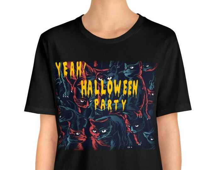 Yeah Halloween Party Black T-shirt | Halloween shirt | Funny Graphics Apparel | Gift for Husband