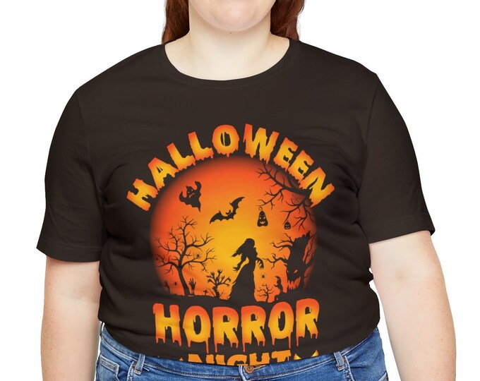 Horror Night Halloween T shirts | Halloween Oversize Clothe | Big Women T-shirt | Loose fit Holiday Apparel