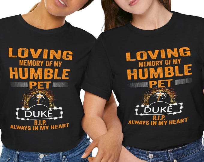 Loving Memory Dog lover's t-shirts | Dog lovers custom t shirt printing | Unisex gift, vintage tees, Pet's Name | Memories of pet