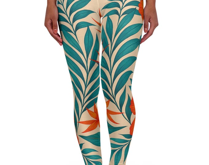 Vibrant Floral High Waisted Yoga Leggings | Perfect for Yoga, Fitness, Workout, Loungewear, and Casual Wear