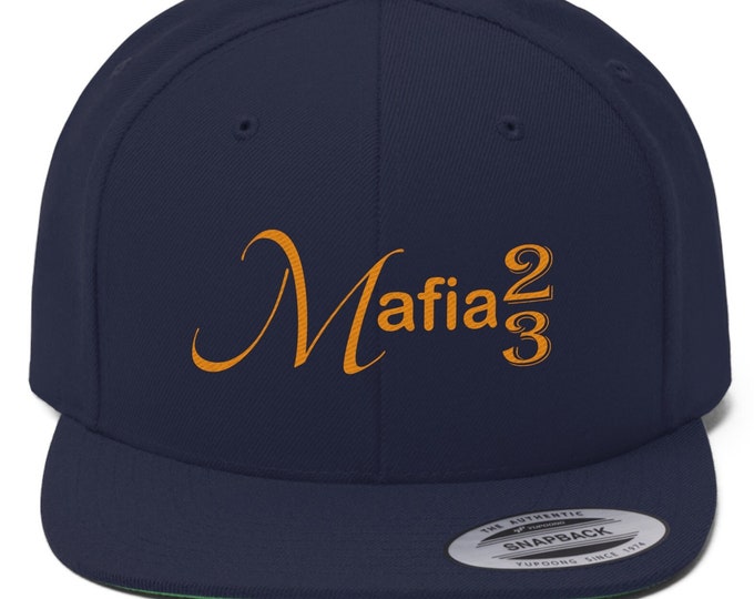 Big M23 Design Snapback Hat - Unique Graphic Cap with Low Profile Baseball Style