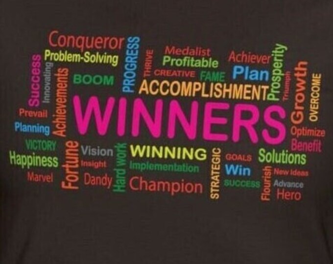 Winners T-shirt | Superbowl Shirt | Championship shirt | Self-Reflection Inspiring words