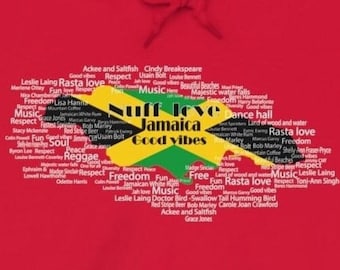 Nuff Love t-shirt famous people names Streetstyle Casual shirt Jamaica hoodie Hooded Sweatshirt
