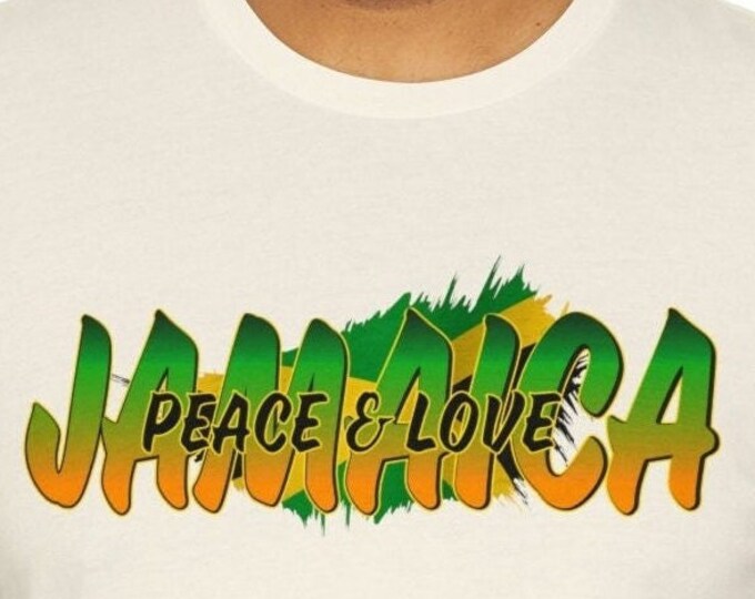 Inspirational tshirt Jamaica Peace & Love T-shirt - Inspirational Streetwear | Trendy Vacation Tee