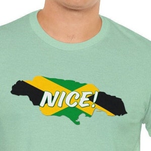 Jamaika Schönes T-Shirt | Peace Love Karibik Shirt Design Streetwear | Lässiges Urlaubs T-Shirt
